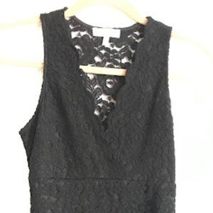 Monteau Black Lace Cocktail Dress Size S